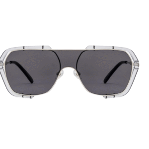 Square casual fashionable sunglass grey tinted shade